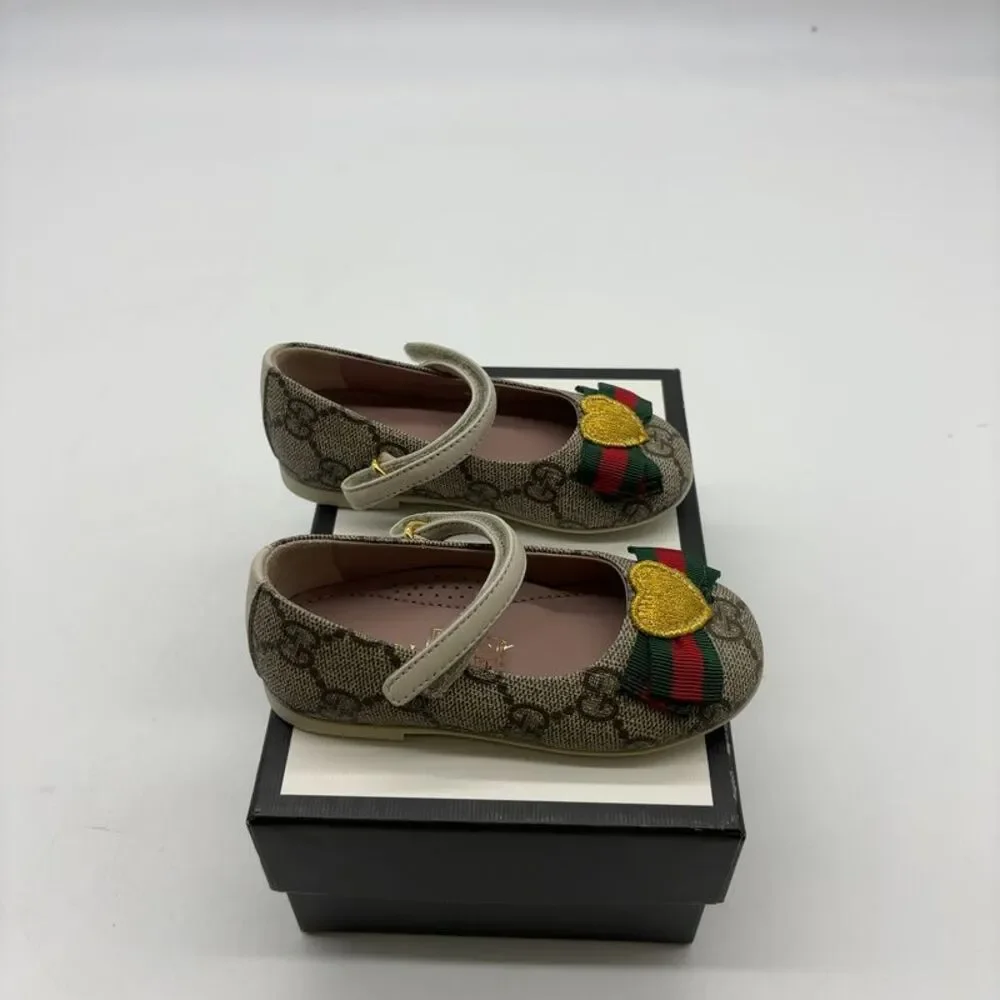 Gucci Heart Bow Mary Janes